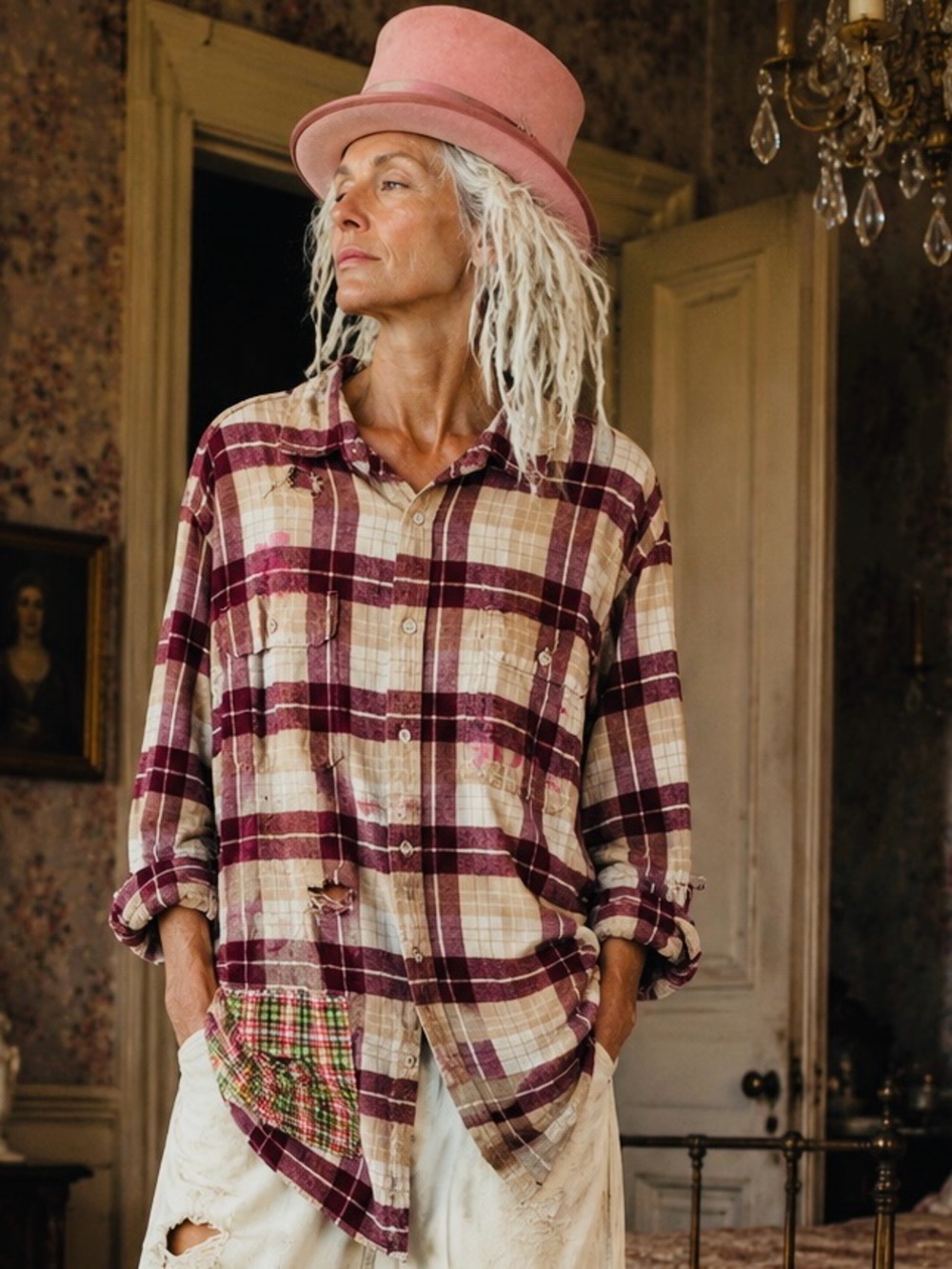 Cram oversized distressed shirt